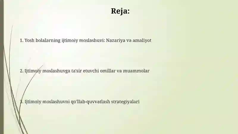 Yosh bolalarning ijtimoiy moslashuvi: Nazariya va amaliyot 2