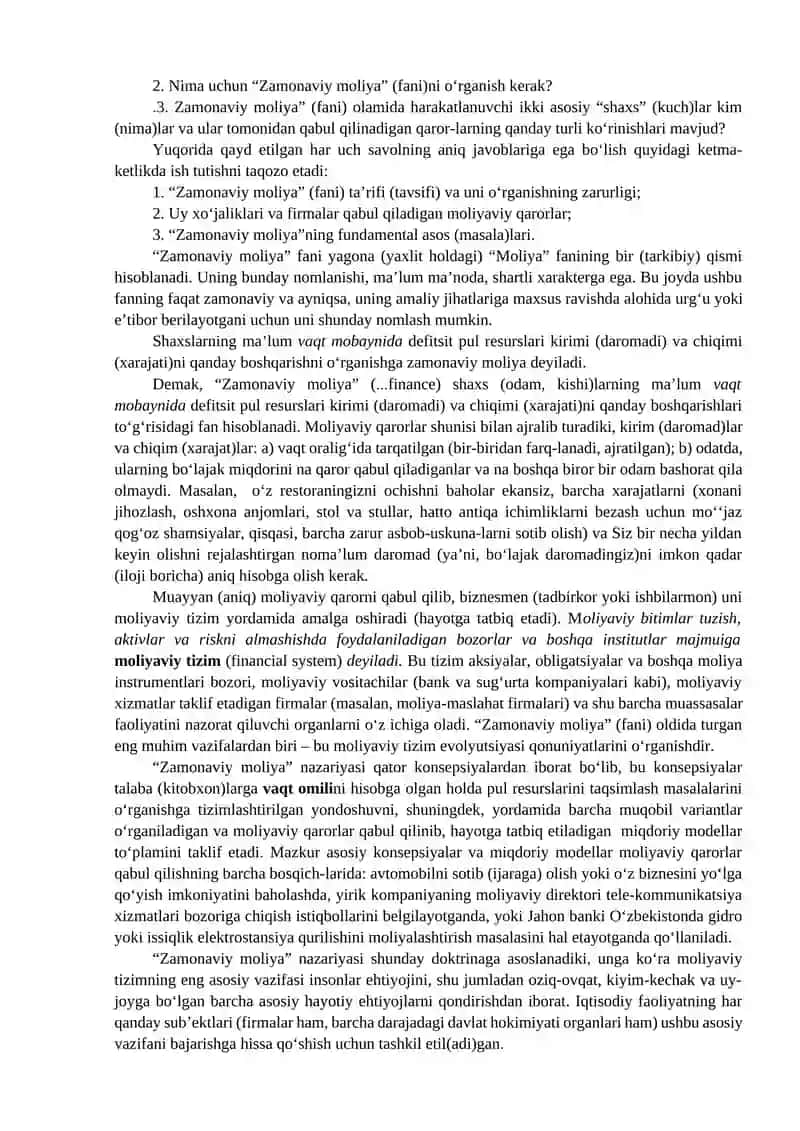 1-MODUL. MOLIYANING FUNDAMENTAL (TUB) ASOSLARI 2