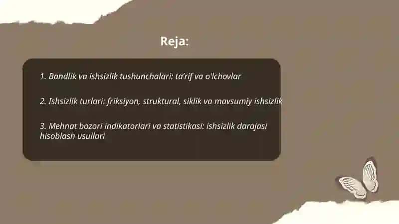 16-Mavzu. Jamiyatda bandlik muammosi va ishsizlarga ijtimoiy yordam 2