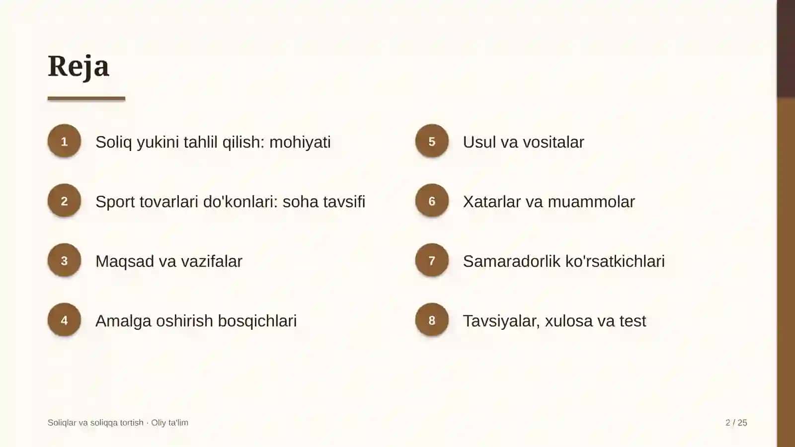 sport tovarlari do'konlarida soliq yukini tahlil qilish 3010 2
