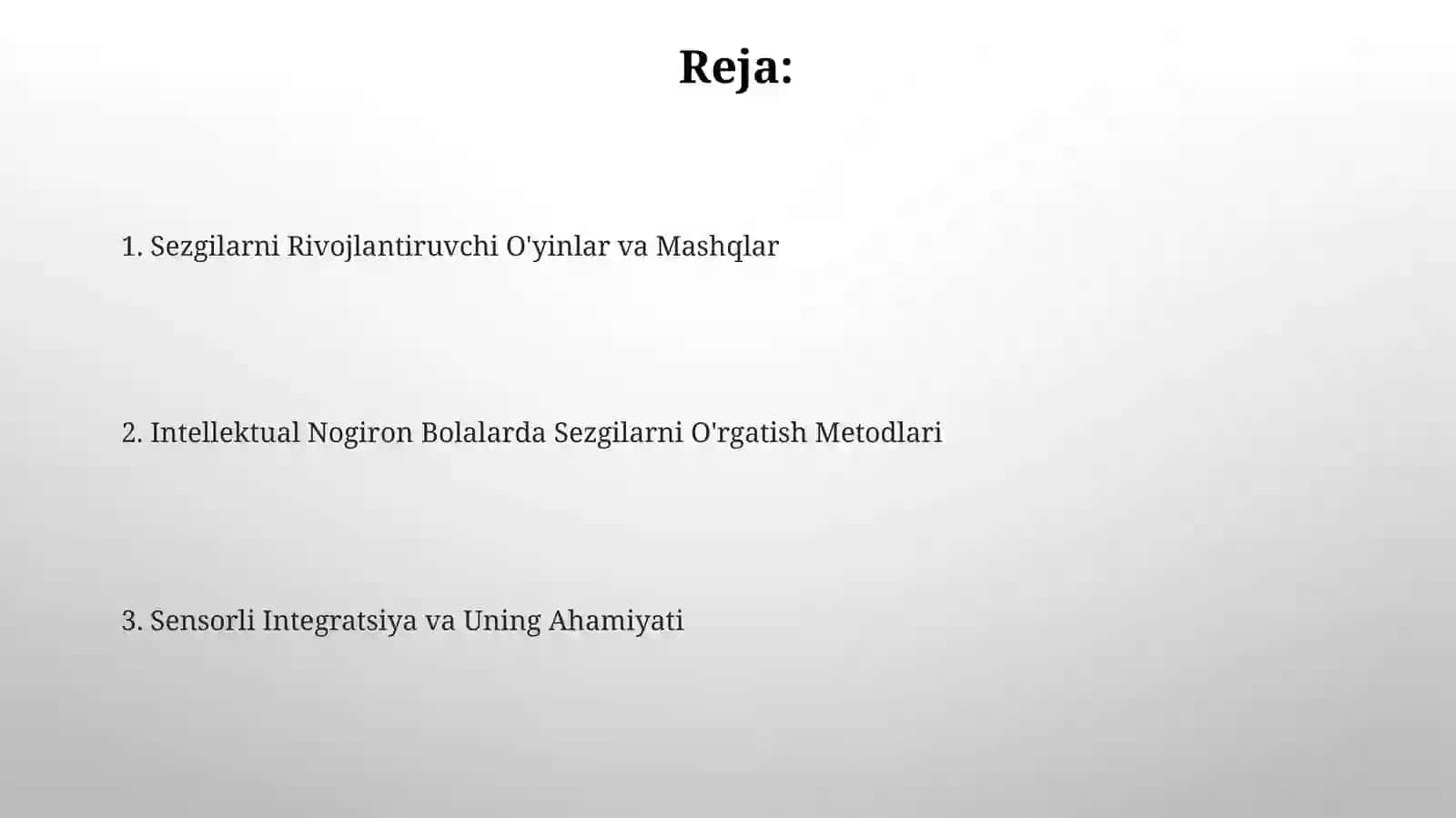 Sensorli idrokning xususiyatlari 2