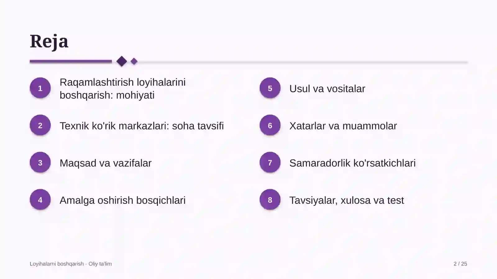 texnik ko'rik markazlarida raqamlashtirish loyihalarini boshqarish 4115 2