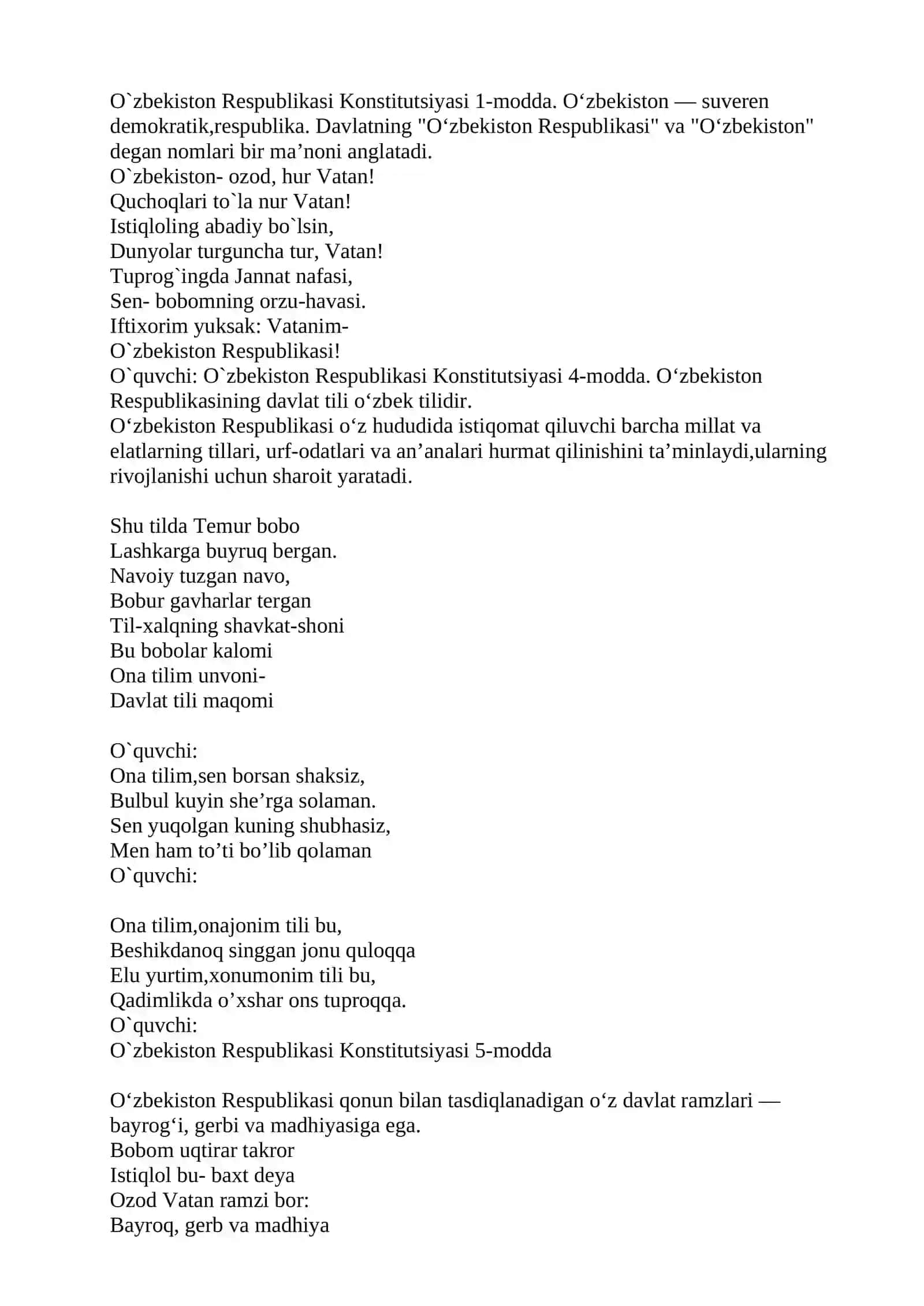 8-dekabr-O`zbekiston Respublikasi Konstitutsiyasi qabul qilingan kun 2