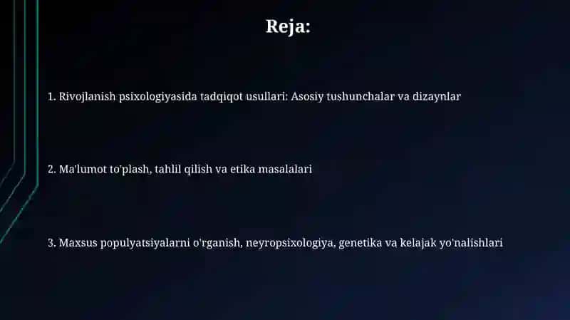 Rivojlanish psixologiyasining tadqiqot metodlari 2