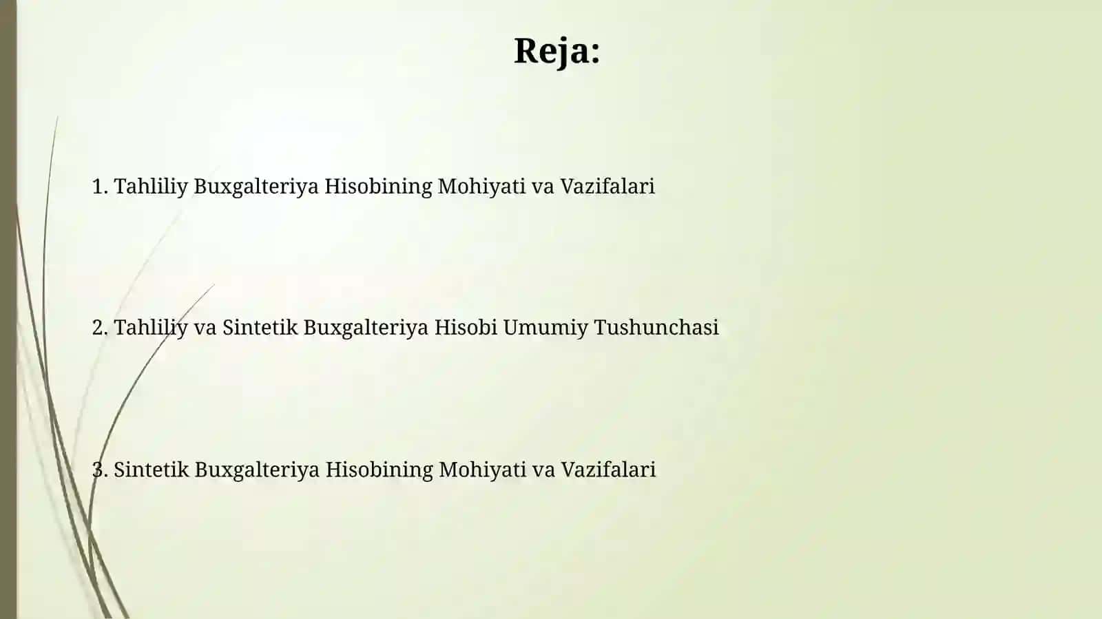 Tahliliy Buxgalteriya Hisobining Mohiyati 2