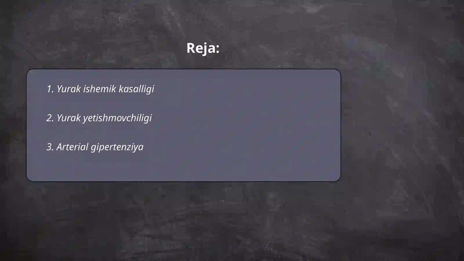 Yurak Qon Tomir Tizimi Kasalligi 2