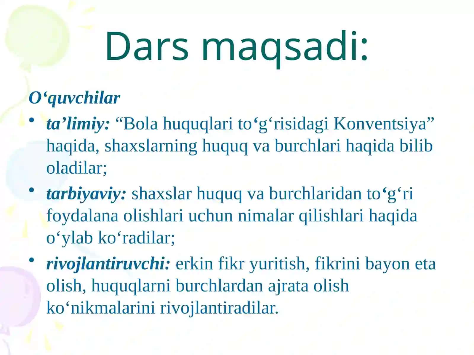 “Bola huquqlari to‛g‛risidagi Konvensiya” nima? 2