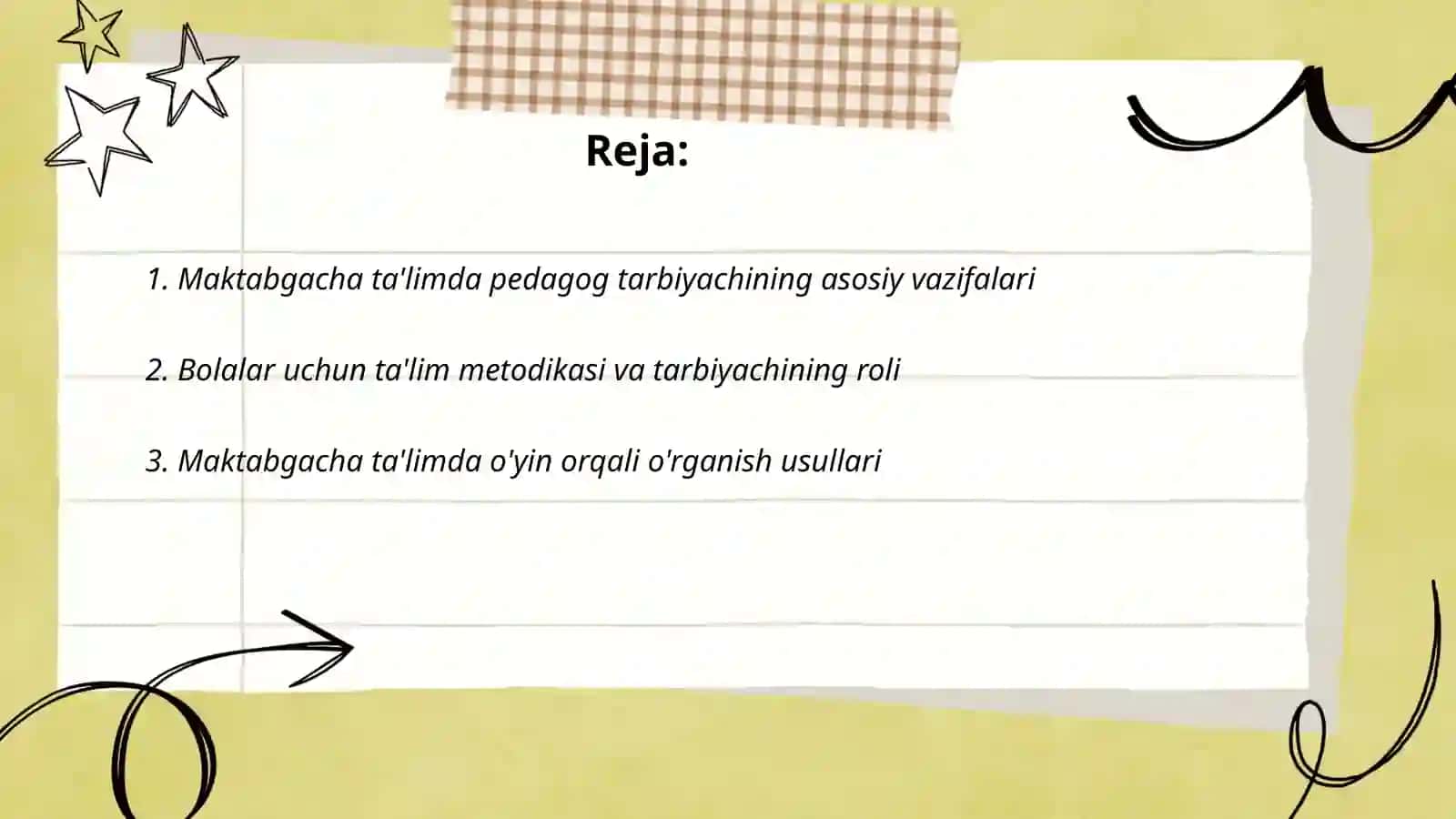Maktabgacha taʼlim pedagogik jarayonida pedagog tarbiyachi faoliyati 2