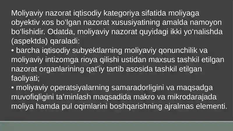 Moliyaviynazorat elementlari 2