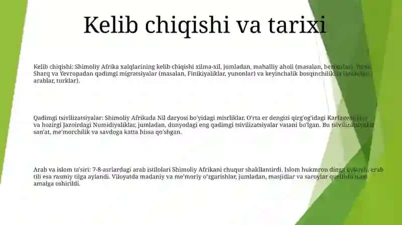 Shimoliy Afrika Xalqlari 2