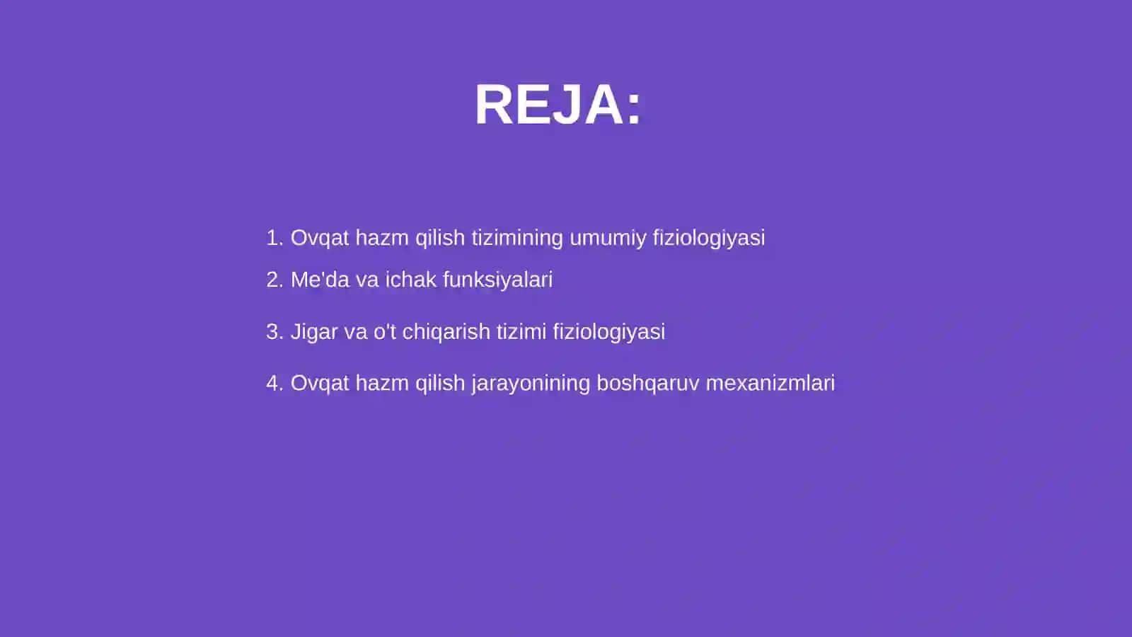 Ovqat hazm qilish tizimining klinik fiziologiyasi 2