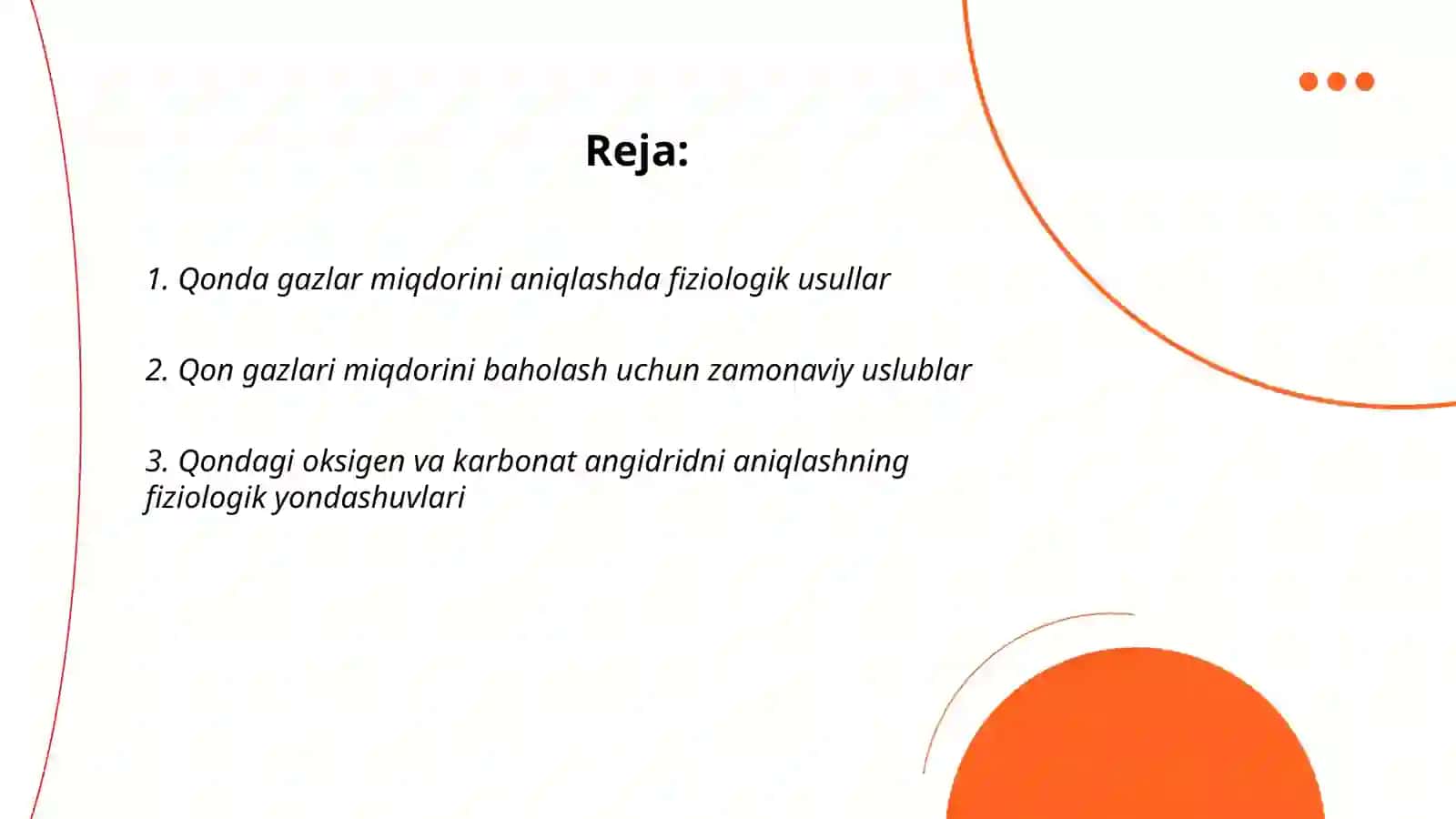Qonda gazlar miqdorini aniqlashni Fiziologik yangi usullari 2