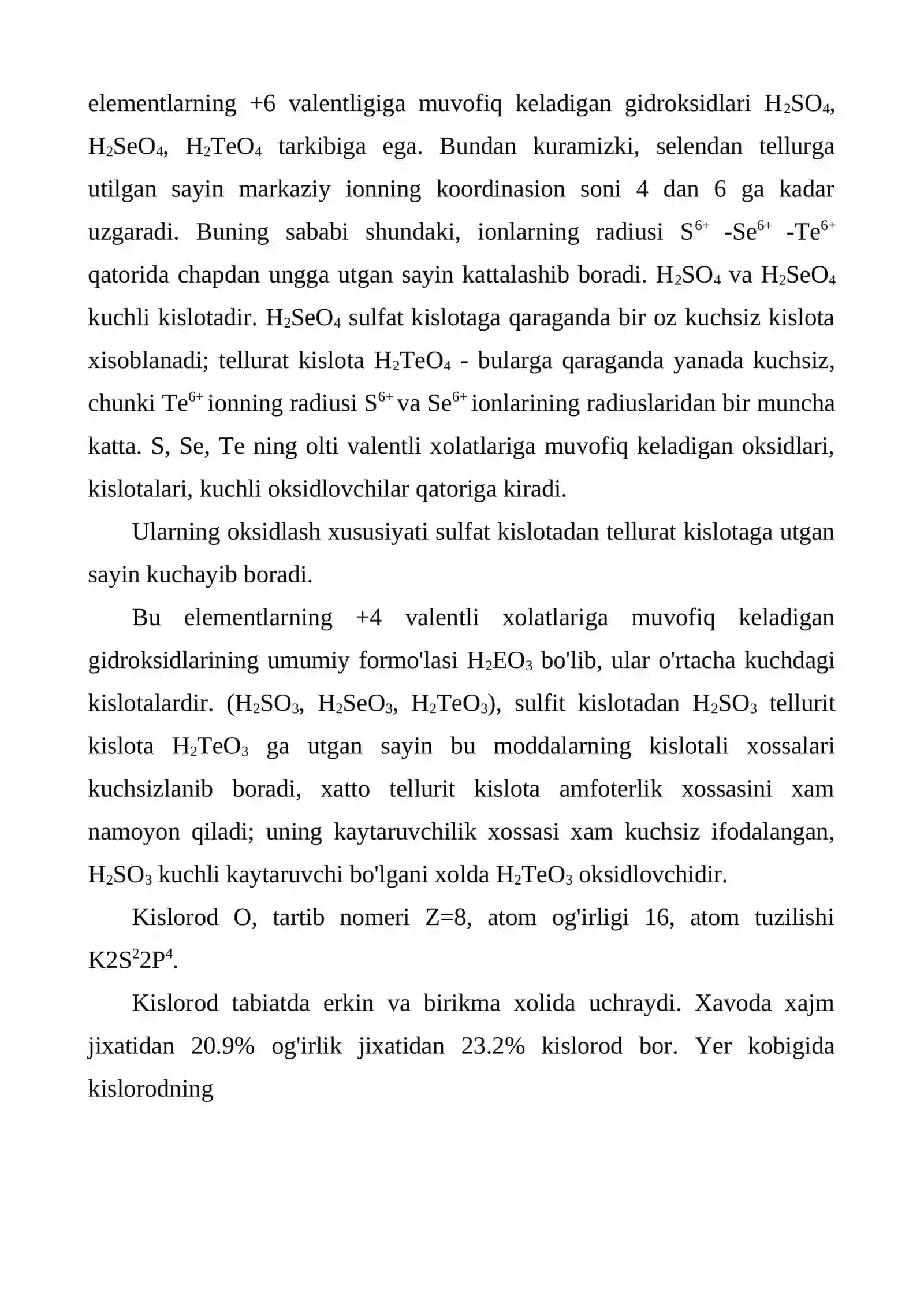 VI guruxning p-elementlari 2