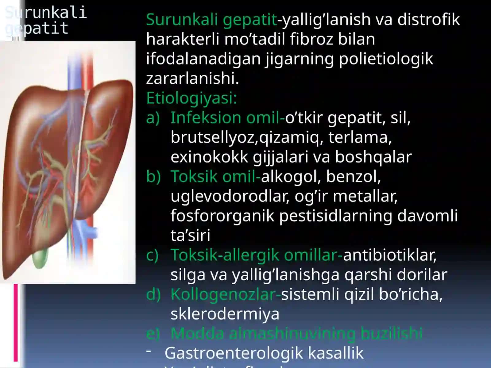 Jigar parehnimasining kastlanishi sindromi 2