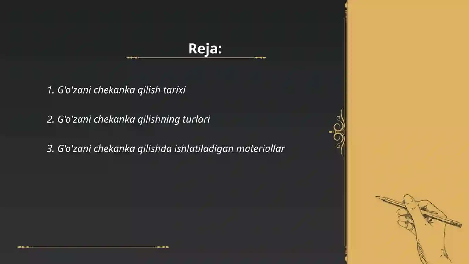 G'o'zani chekanka qilish 2