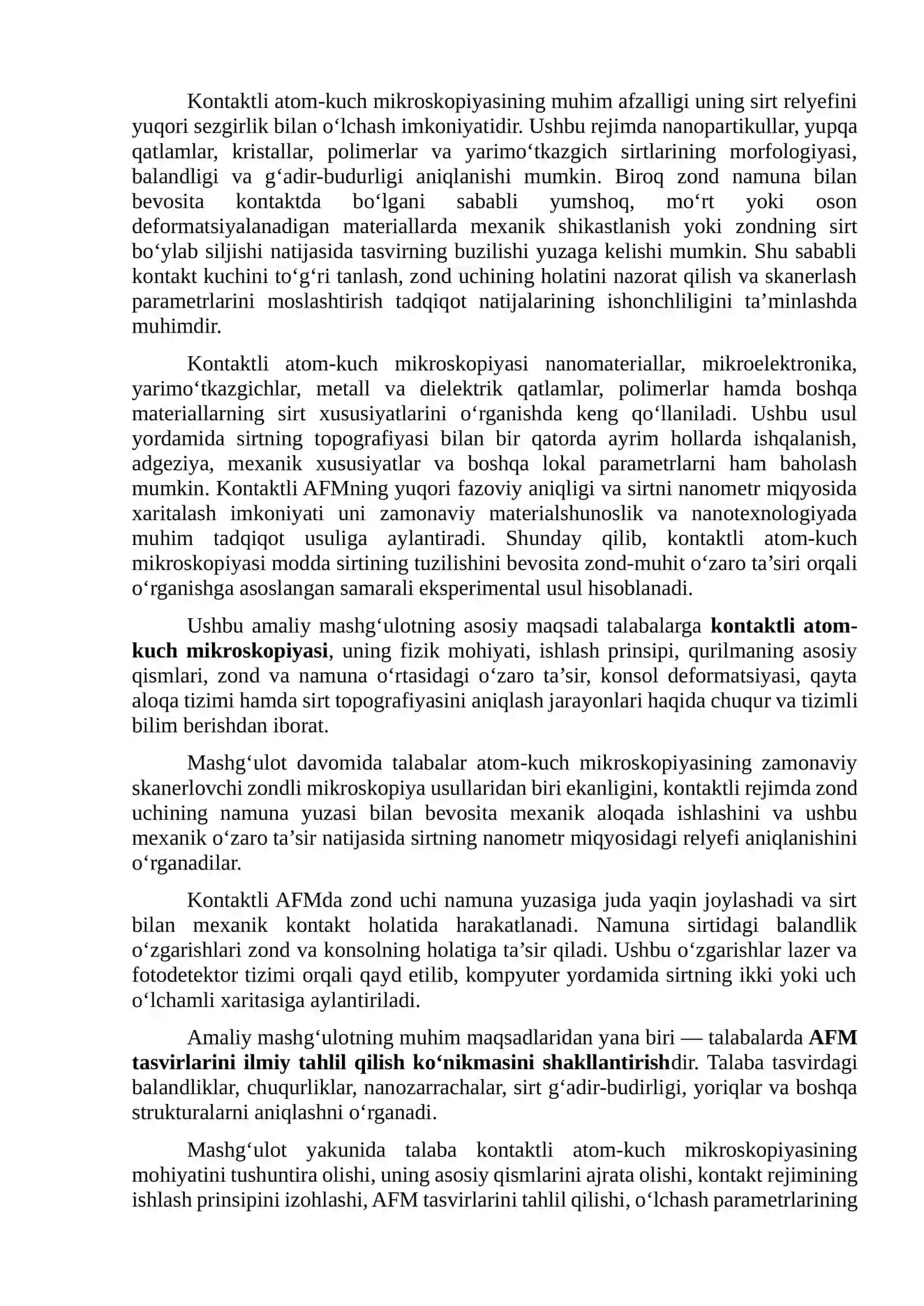 KONTAKTLI ATOM-KUCH MIKROSKOPIYASI 2