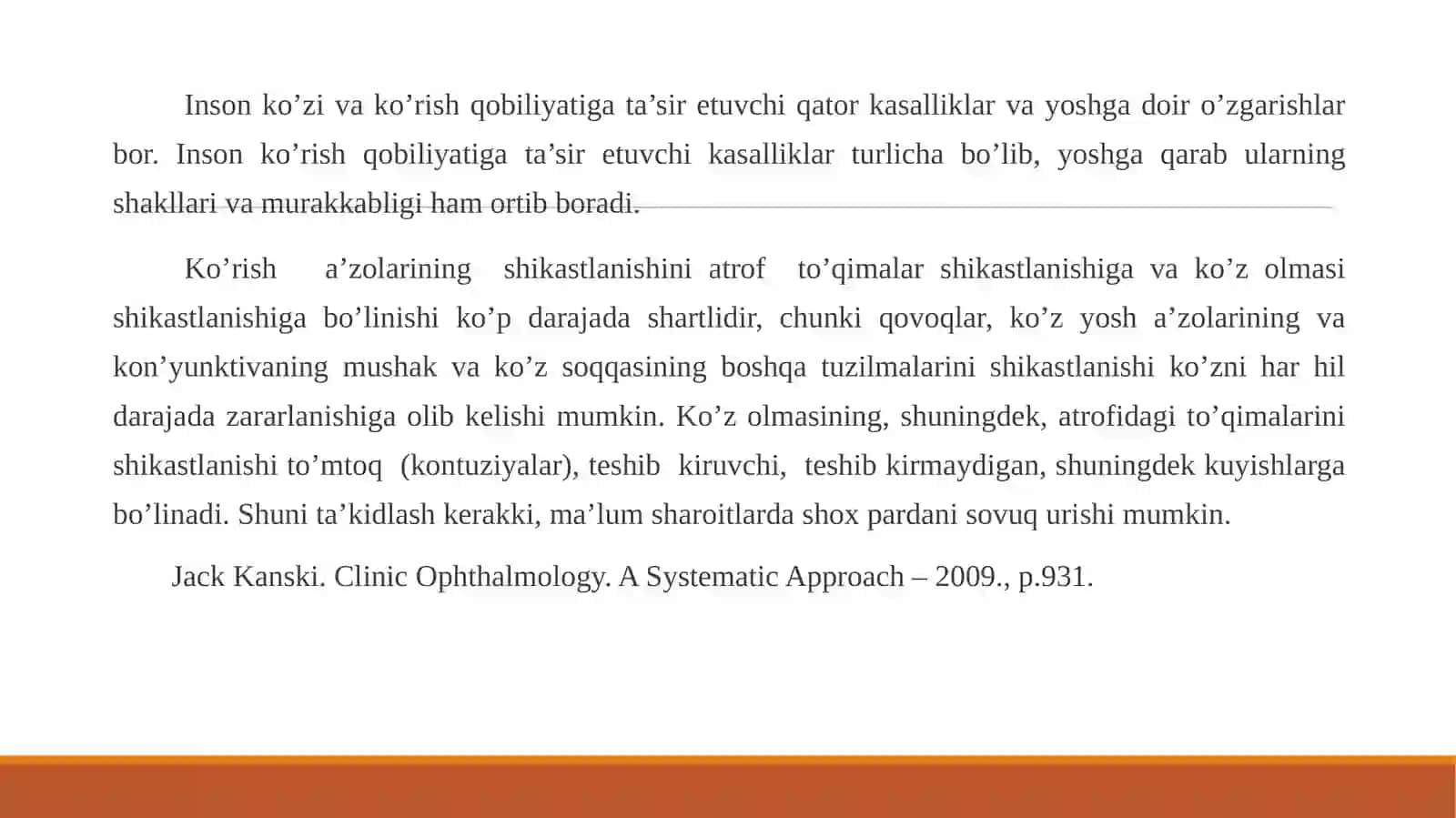 Insonko‘rishanalizatorlaripatologiyasi 2