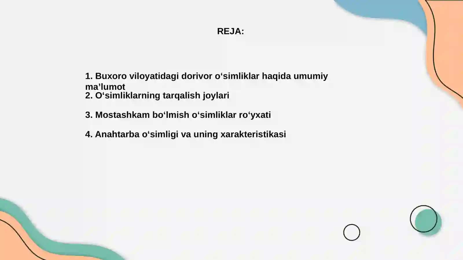 Buxoro viloyatida tarqalgan dorivor oʻsimliklar 2