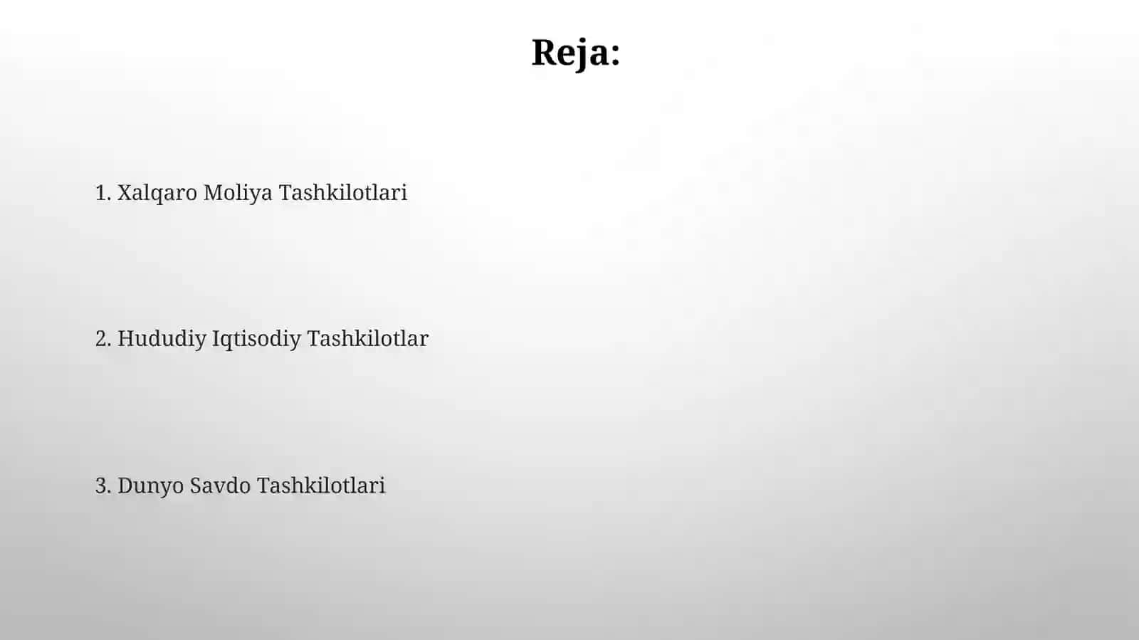 Jahoning yirik iqtisodiy tashkilotlari va ularning roli 2