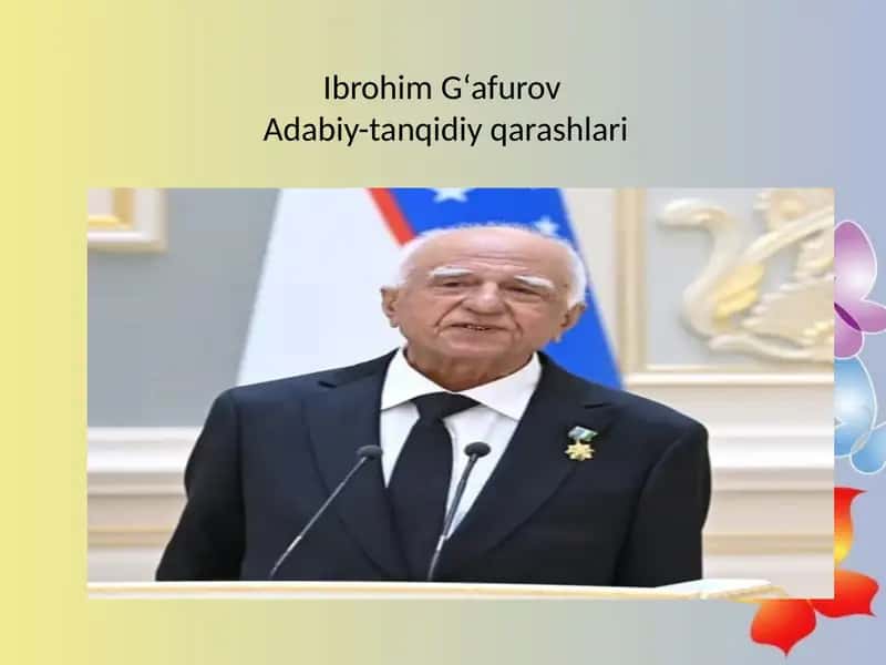 Ahmedova Pokizaning Adabiy tanqid tarixi taqdimoti 2
