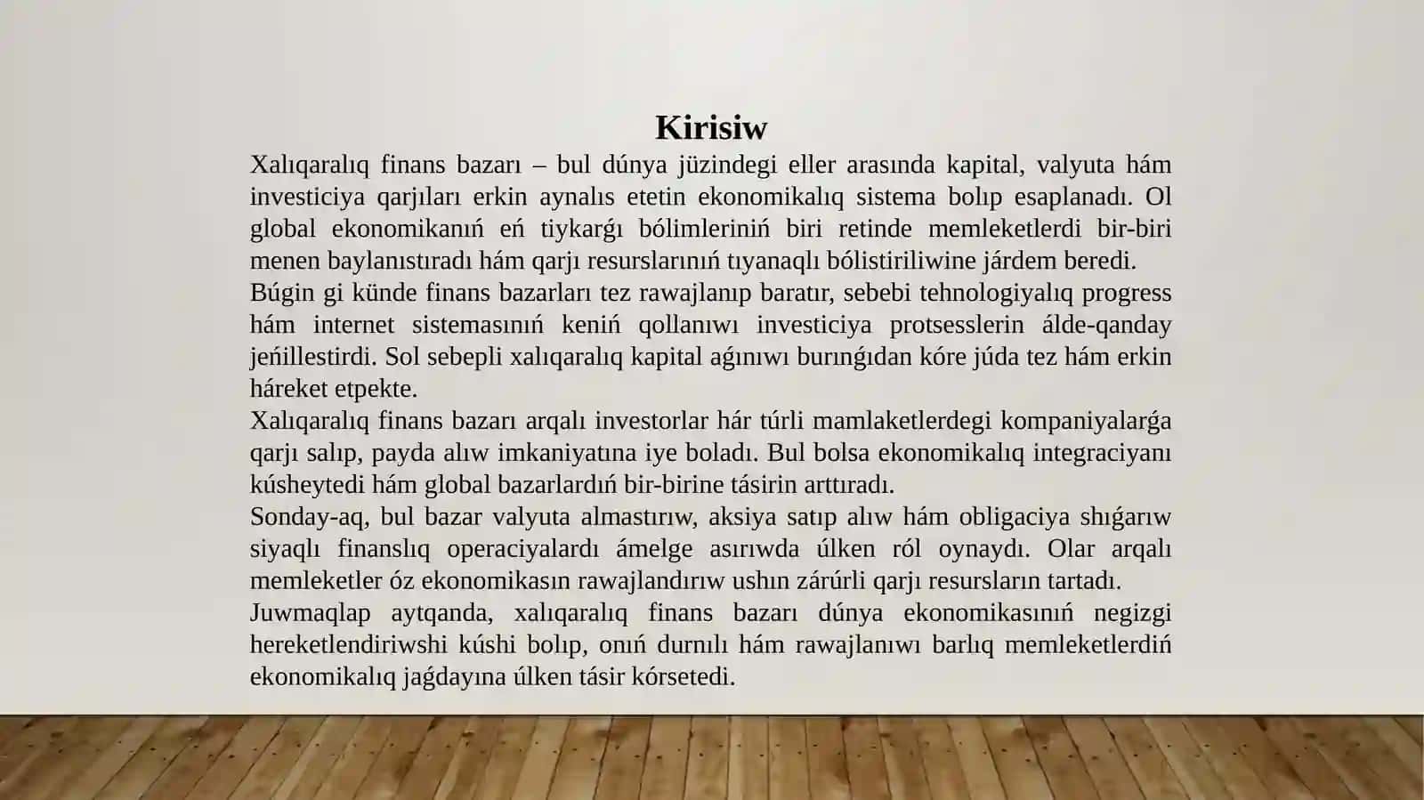 Xalıqaralıq finans bazari 2