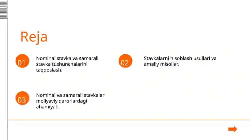Nominal va Samarali Stavkalar Tushunchalari 2