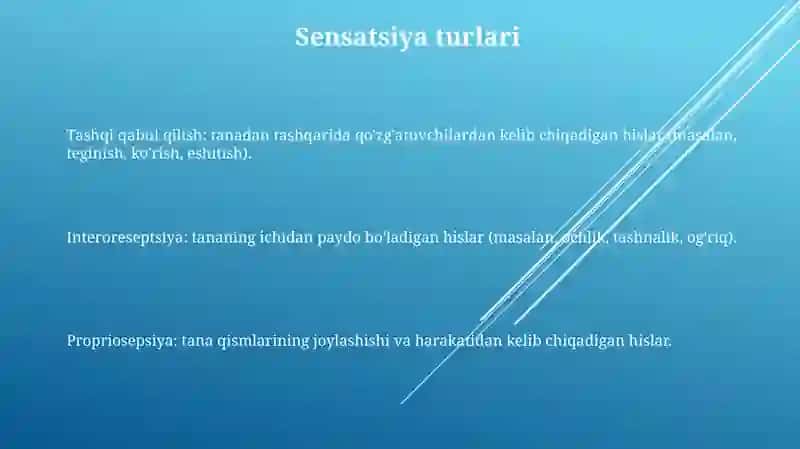 Hissiyot Va Idrok, Sezgilarning Sifatlari, Turlari 2