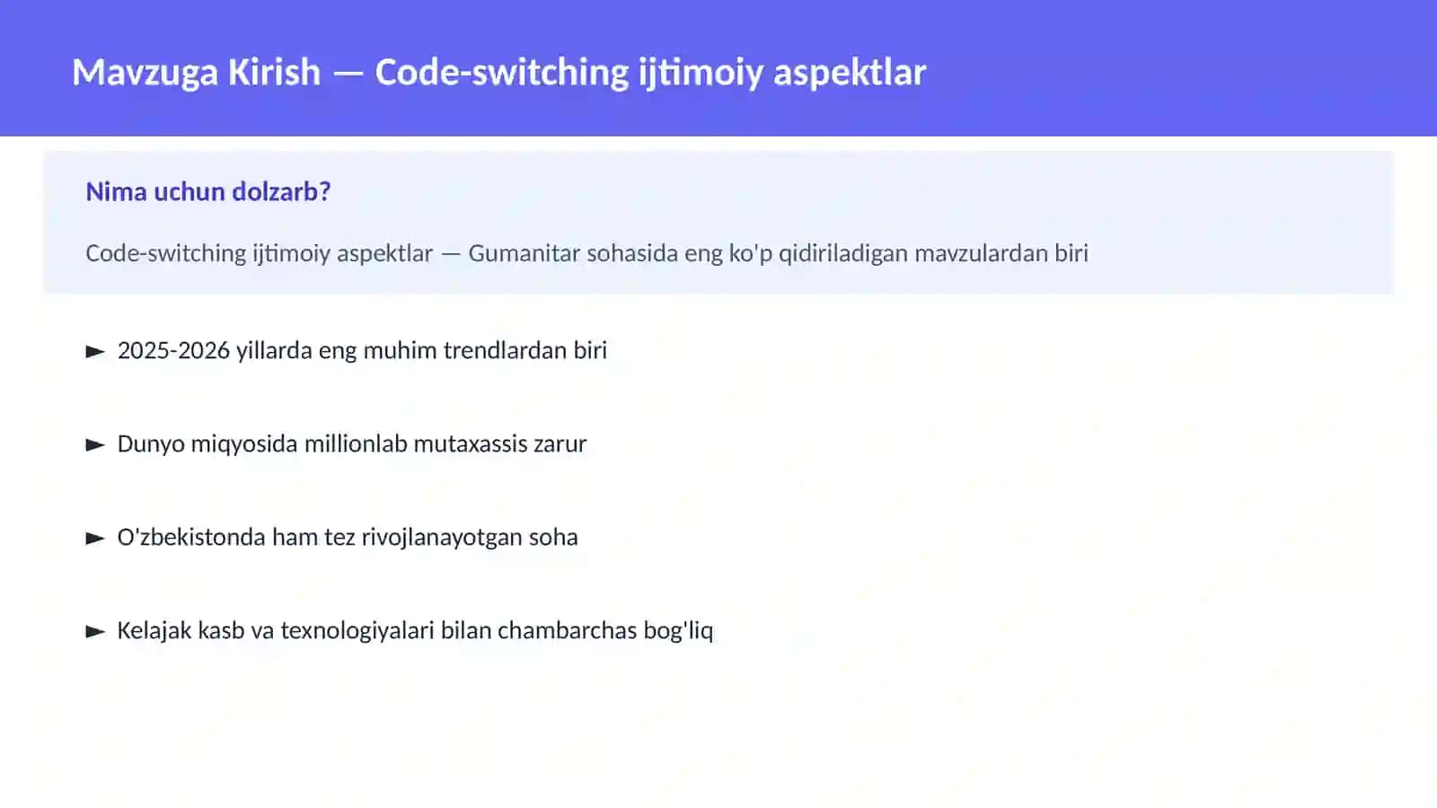 Code-switching ijtimoiy aspektlar 2