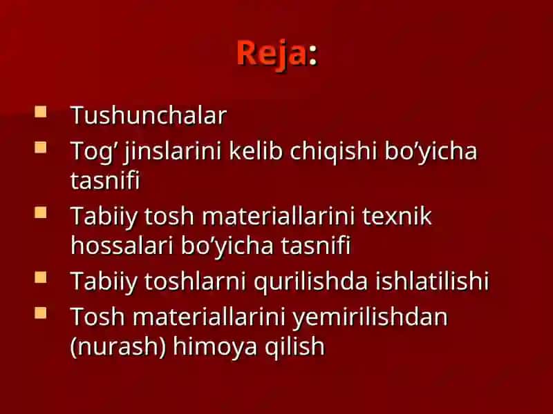 Tabiiy tosh materiallari 2