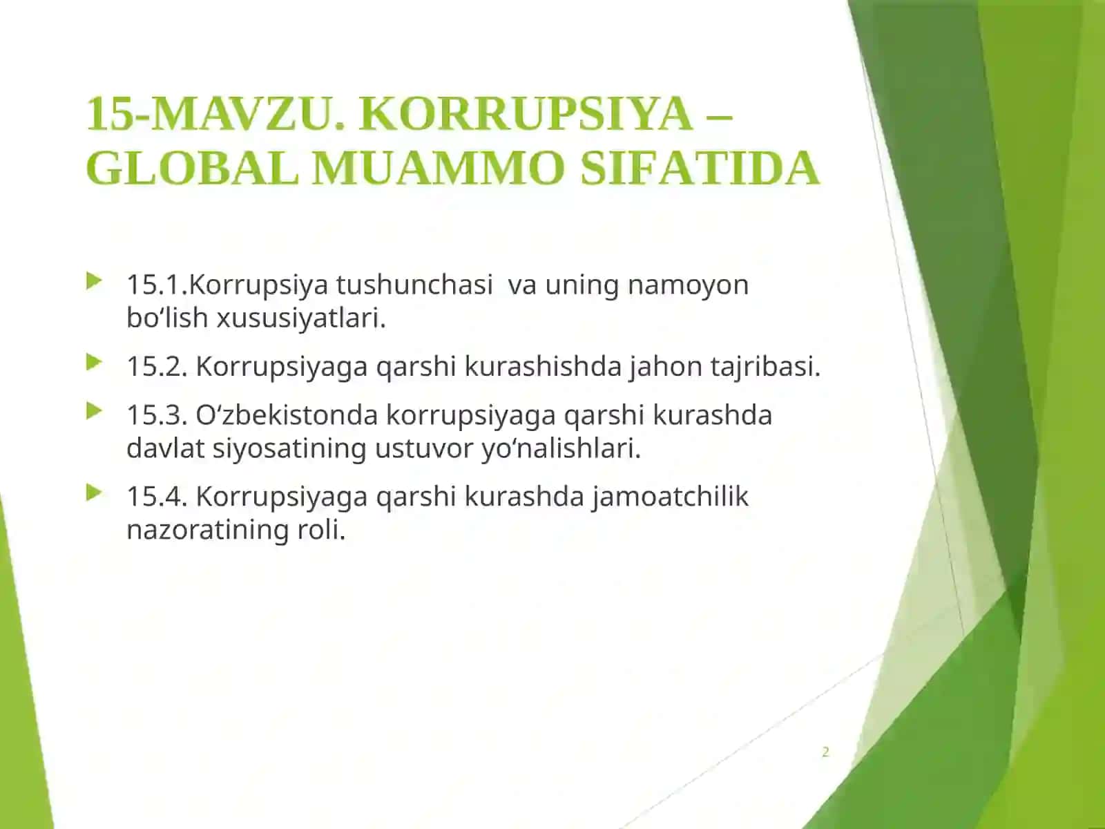 MAVZU.KORRUPSIYA– GLOBАL MUАMMO SIFАTIDА 2