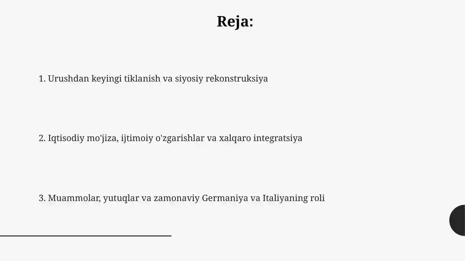 Marshall rejasi G'arbiy Germaniya va Italiyaga 2