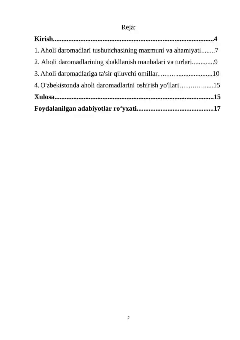 Aholi daromadlari 2