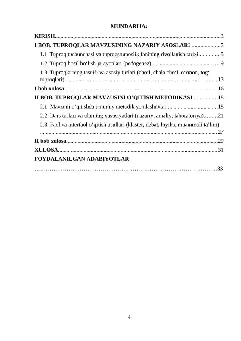 Geografiya darslarida tuproqlar mavzusini o’qitish metodikasi 2