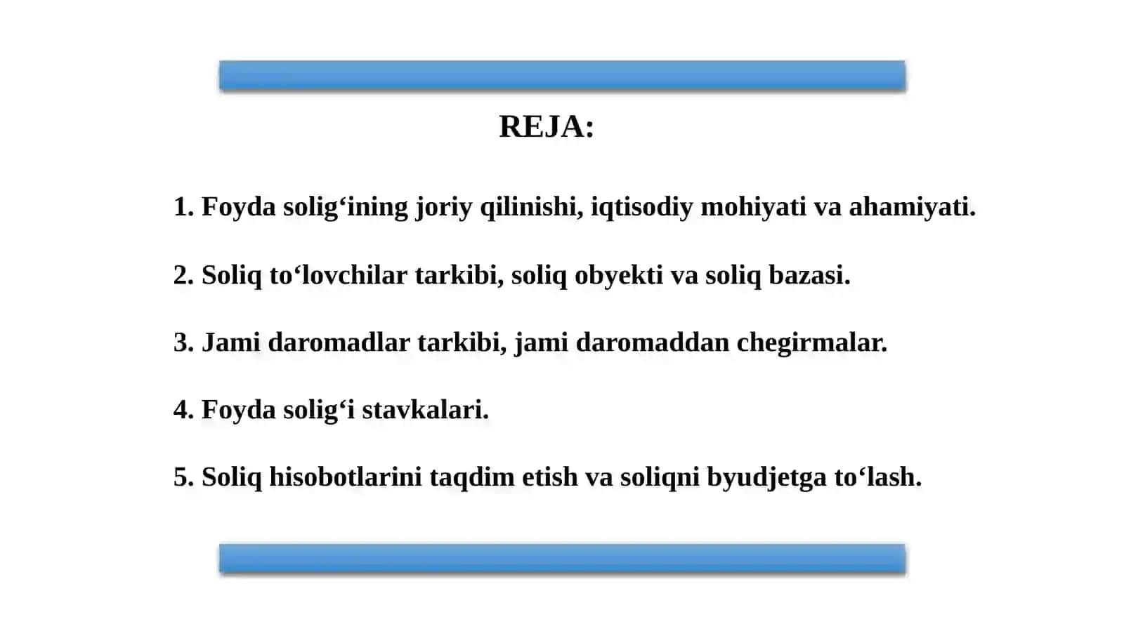 Foyda soliģining iqtisodiy mohiyati va joriy etish bosqichlari 2