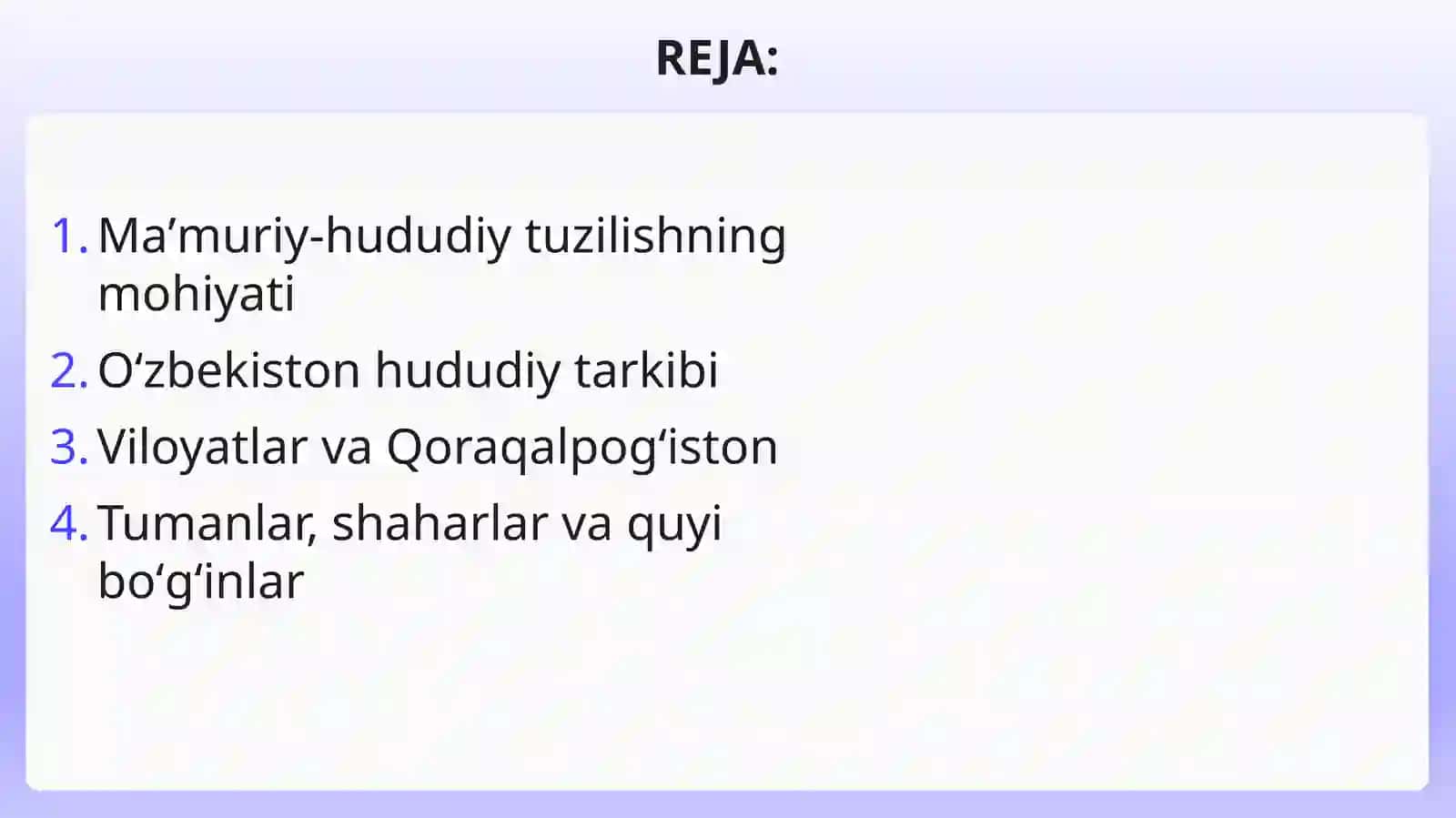 Oʻzbekiston Respublikasining Maʼmuriy-Hududiy Tuzilishi 2