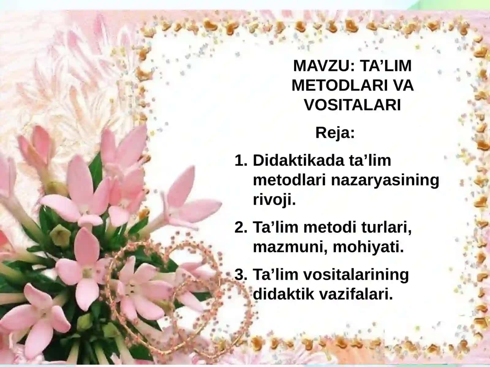TA’LIM METODLARIVA VOSITALARI 2