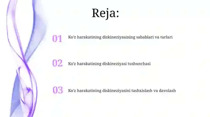 O't yo'llari diskineziyasi 2
