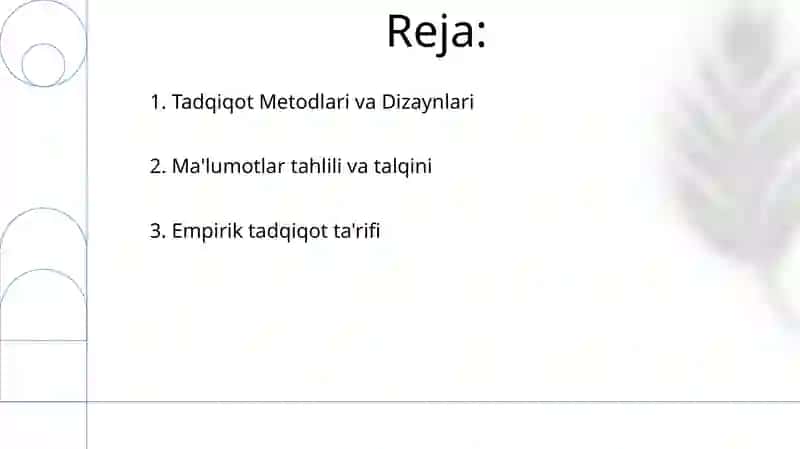 Empirik tadqiqotning umumiy tavsifi 2