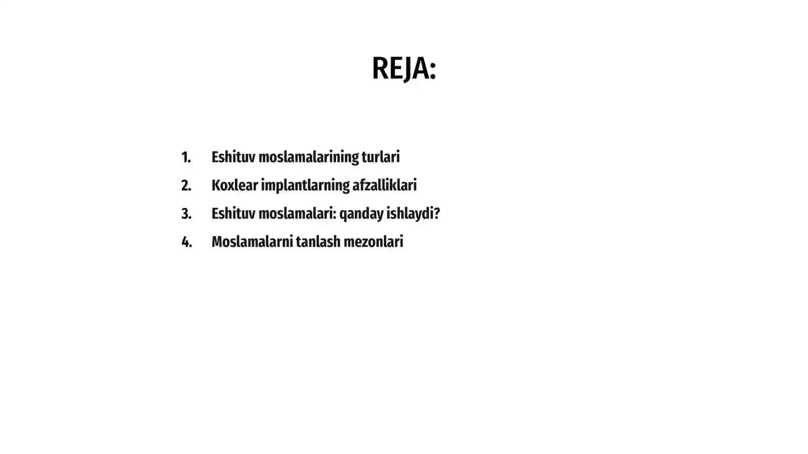 Eshituv moslamalari va koxlear implantlar 2