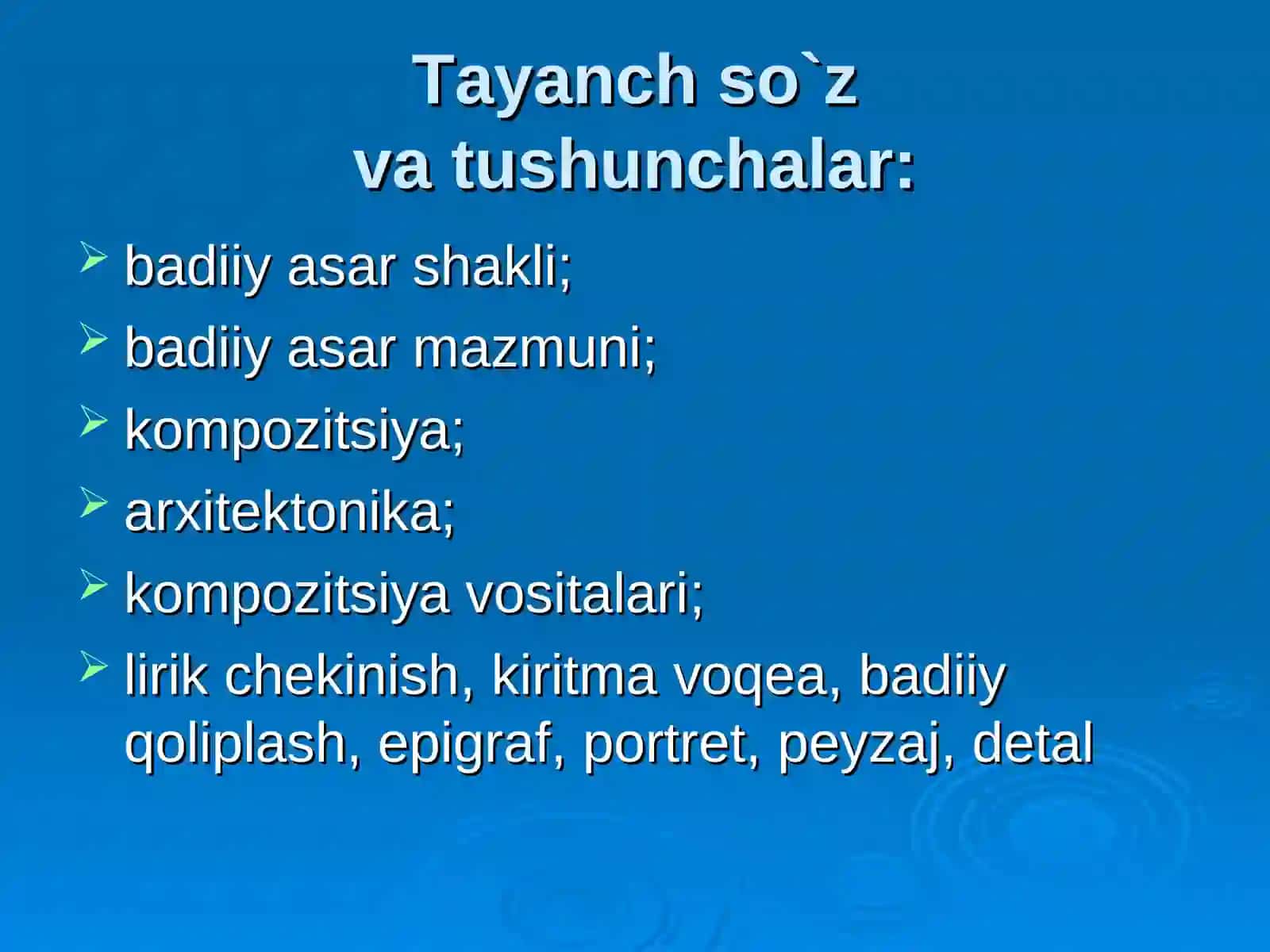 Badiiy asar kompozitsiyasi 2