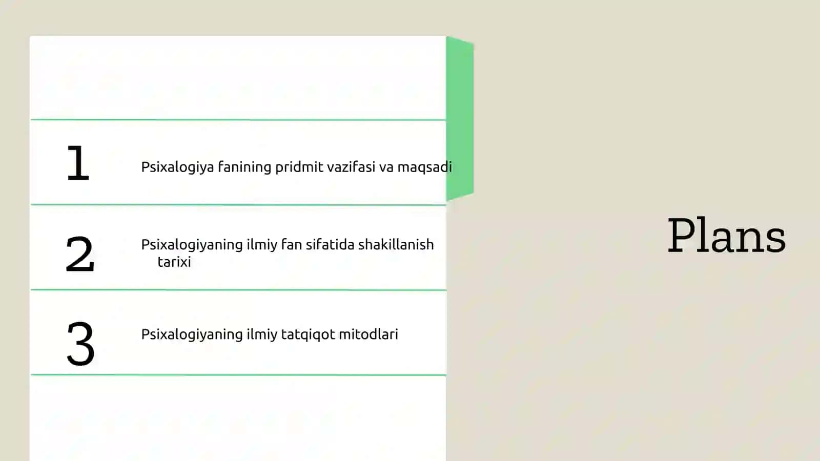 Umumiy psixalogiya fanining pridmidi ilmiy tatqiqot mitodlari 2