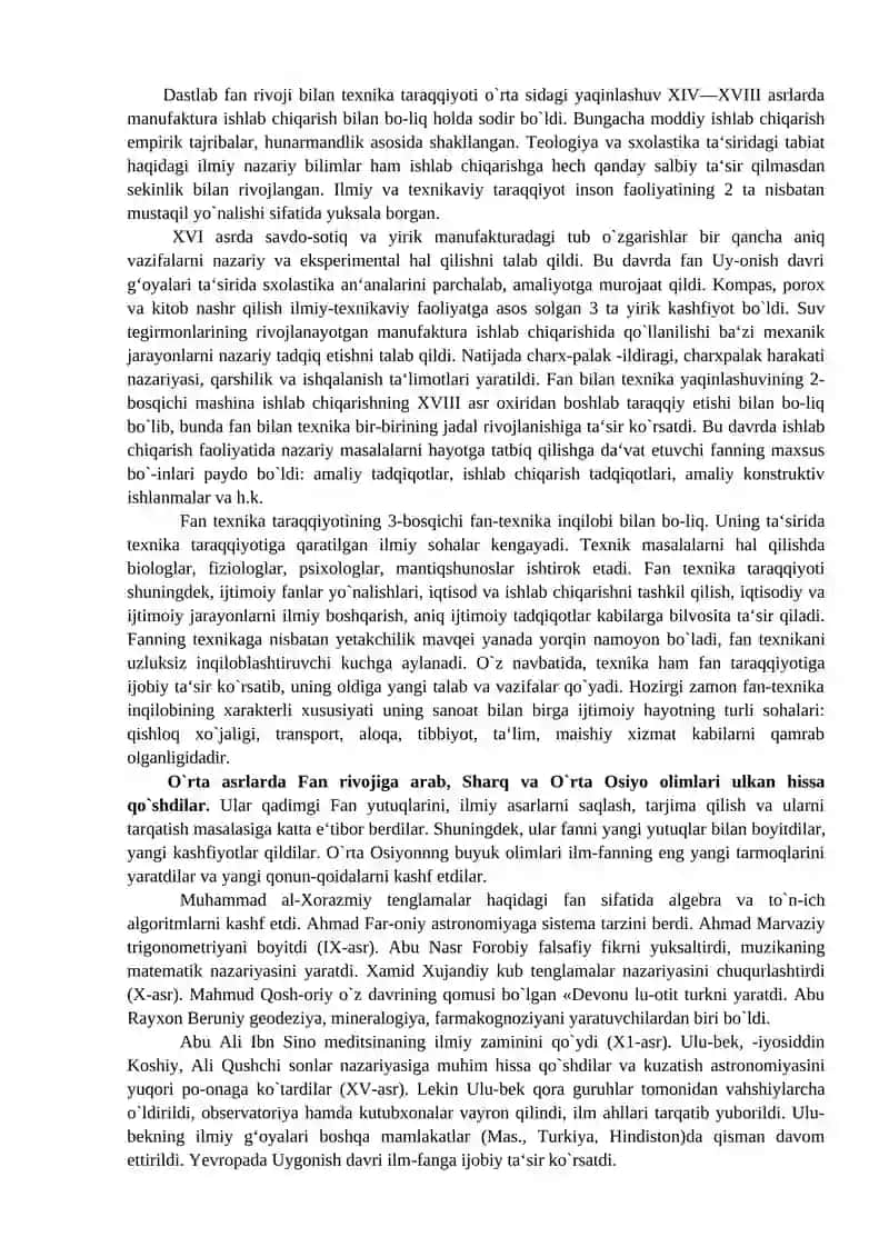 Fan va texnika tarixi fanining maqsad va vazifalari 2