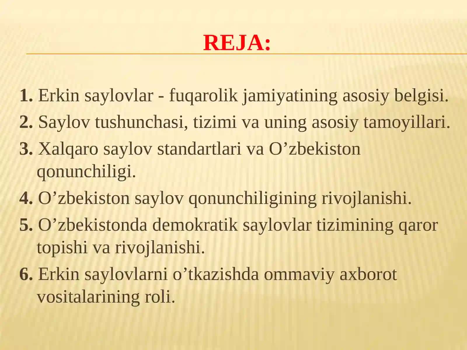 SAYLOV HUQUQI ERKINLIGI - FUQAROLIK JAMIYATINING SHARTI 2