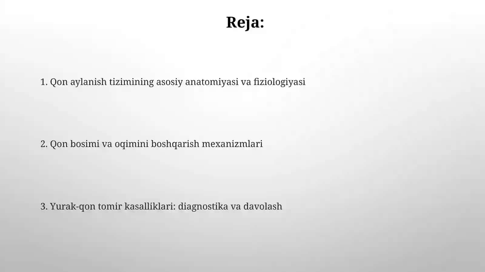 Qon aylanish tizimining fizalogikasoslari 2