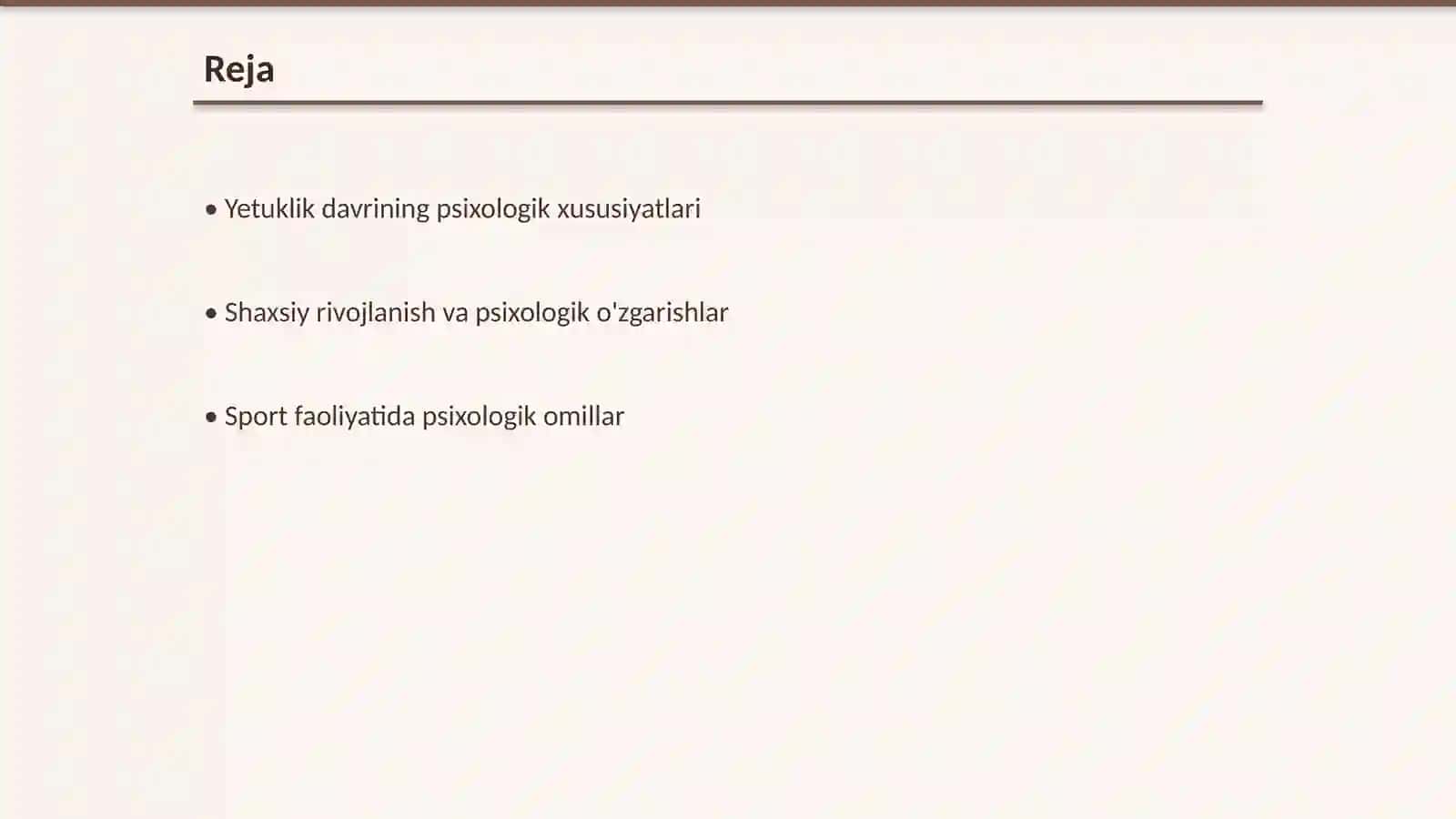 Psixalogiya va sport psixalogiyasi Mavzu Yetuklik davrining psixologik xususiyatlari 2
