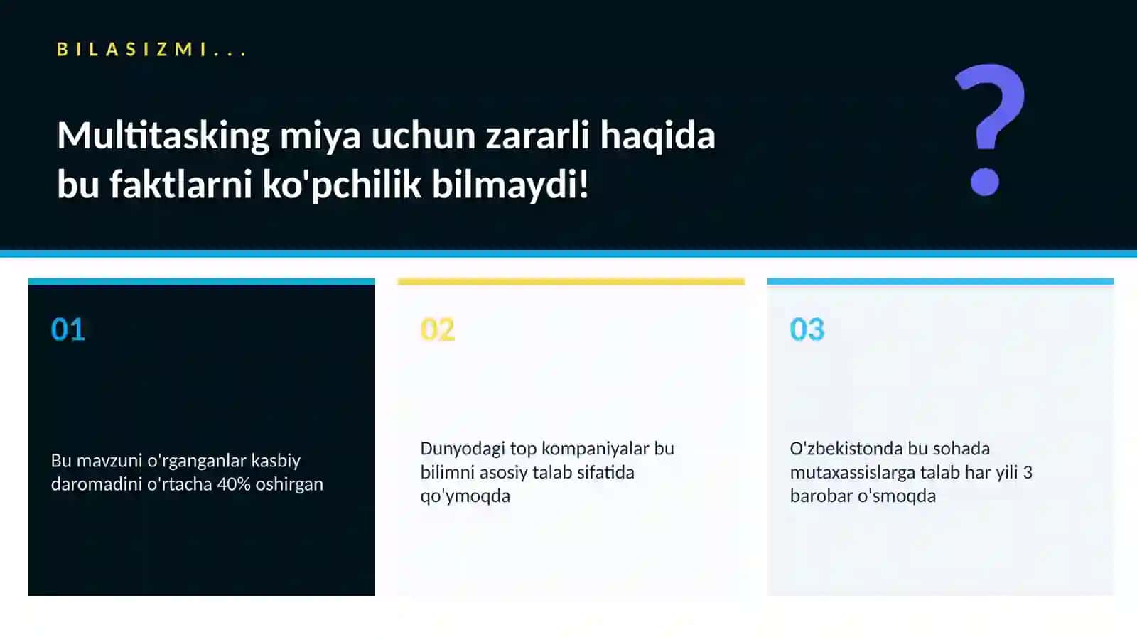 Multitasking miya uchun zararli 2