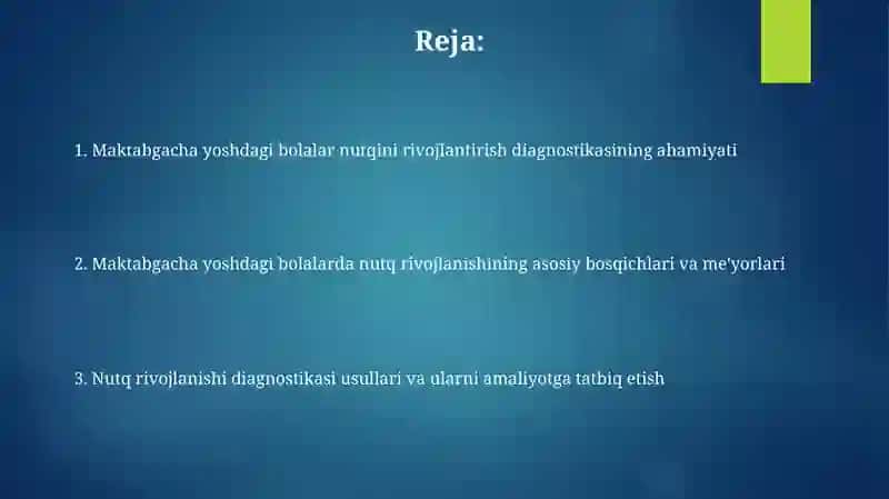 Maktabgacha yoshdagi bolalar nutqini rivojlanishi diagnostikasi 2