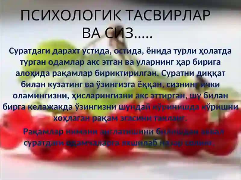Psixologik rasmlar va siz 2