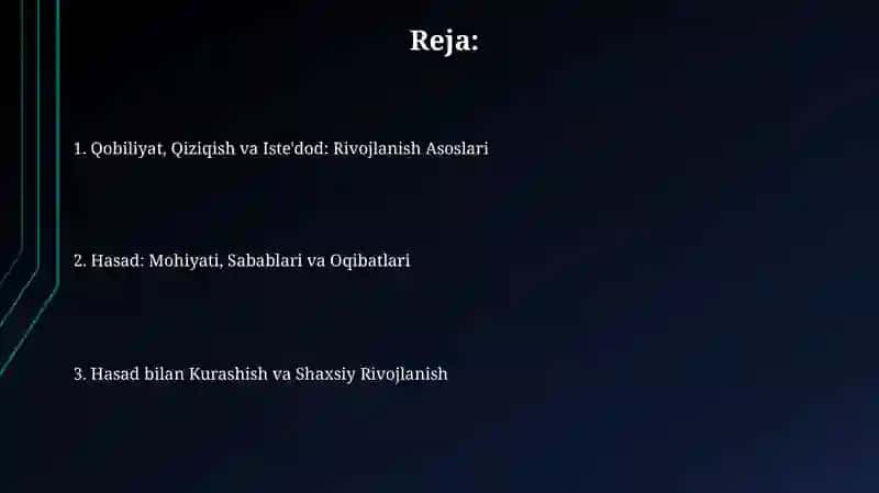 Qobiliyat va qiziqish havas 2