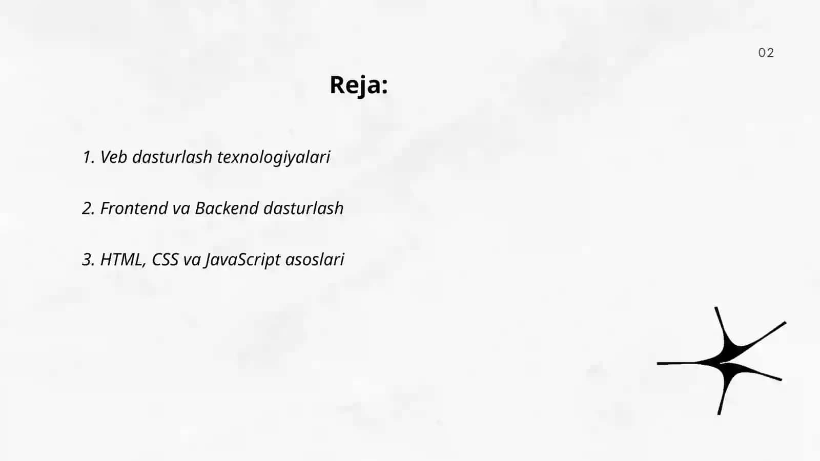 Veb dasturlashga asoslangan amaliy tizimlar 2